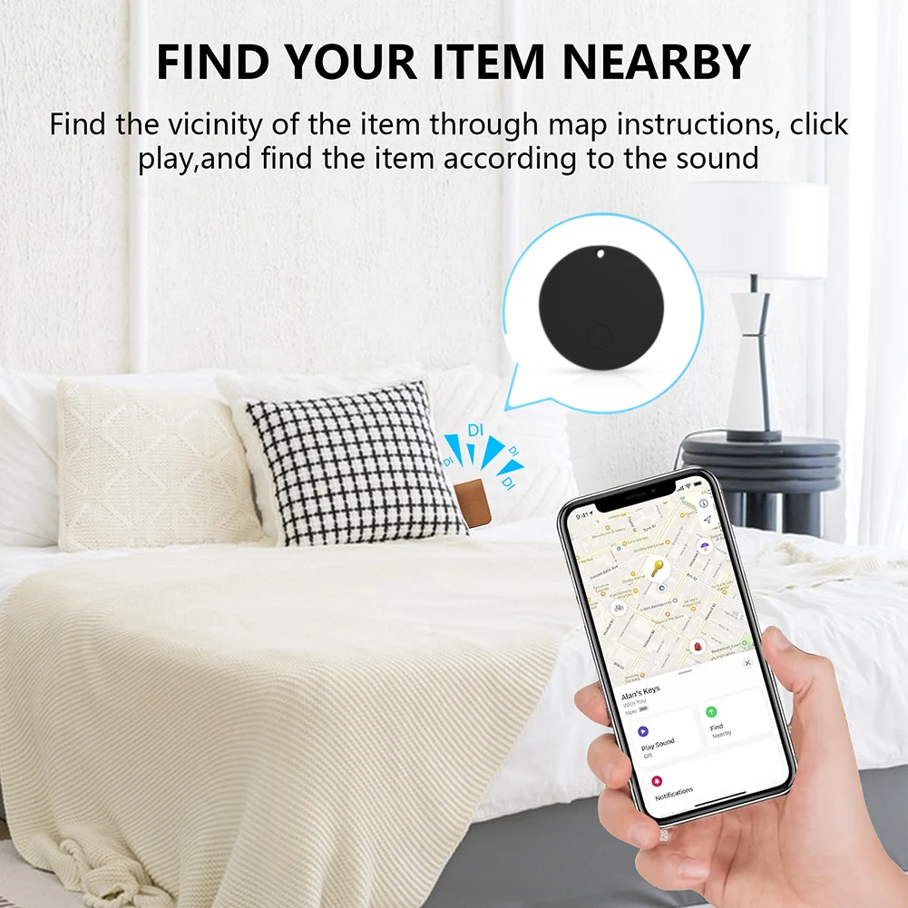 جهاز تتبع جرس الدراجة بنظام تحديد المواقع العالمي (GPS) لجهاز Apple AirTag Bike Mount GPS Tracker مضاد للسرقة، محدد موقع جرس الدراجة الكلاسيكي العالمي