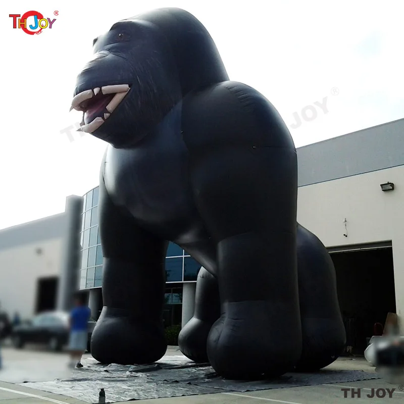 Free Air Shipping 8m 26ft Giant Black Inflatable Advertising Gorilla