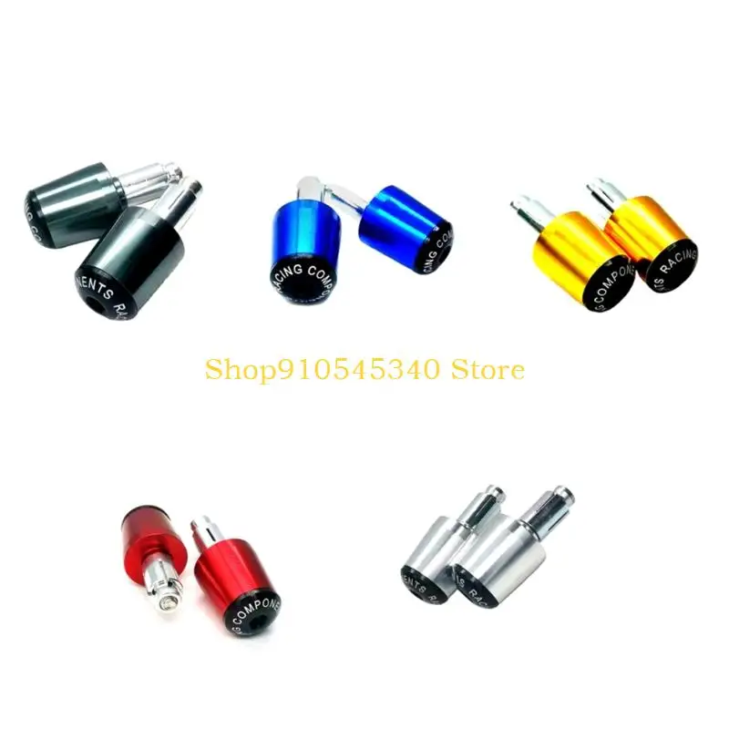 U2JA All Terrain Motorcycle Handlebar End Plugs High Effect Aluminum Universal Non Slip Texture Fast Mounting for Ride