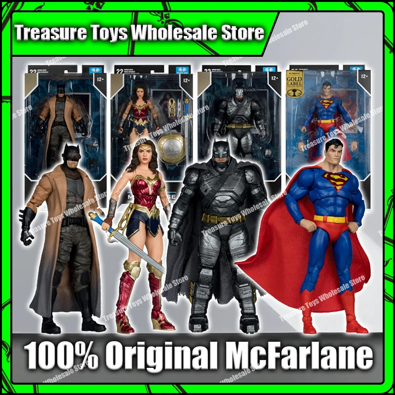 Mcfarlane Toys Dc Multiverse Superman Wonder Woman Batman Knightmare Batman Armored Suit Anime Action Figure Custom Gifts Toys