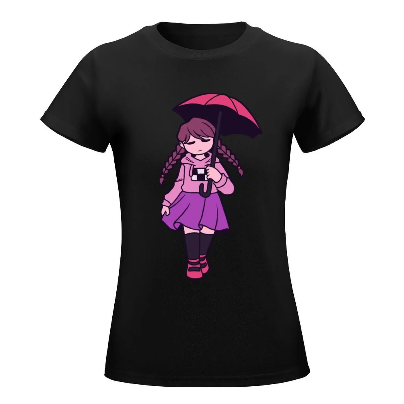 Yume Nikki Umbrella Effect T-Shirt summer tops Blouse Short sleeve tee Women t shirt