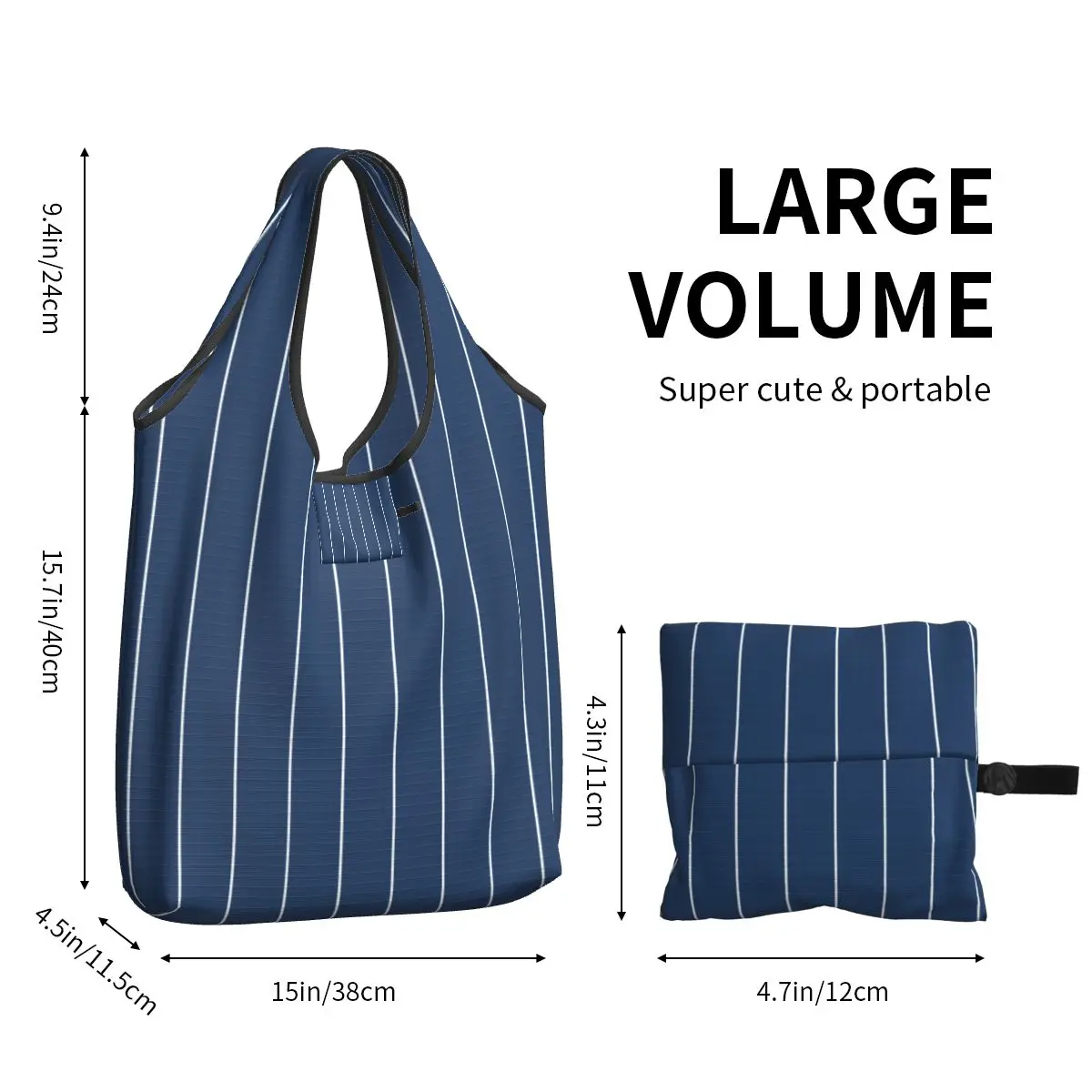 3PCS Portable Shopping Bag Waterproof Shopping Folding Tote Bag Reusable Eco-Friendly Large Capacity Grocery Handbag 615494324
