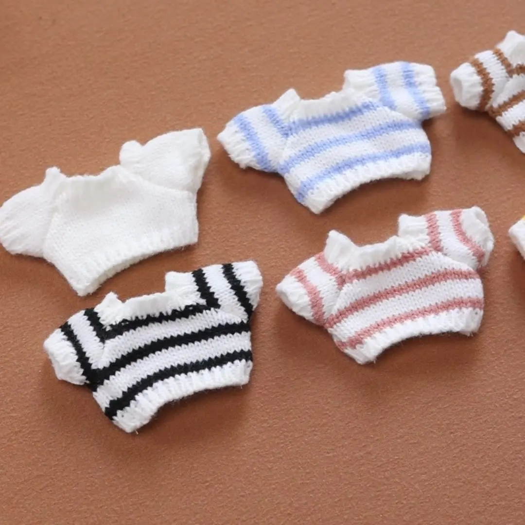

Striped Sweater for 17cm Labubu Trendy Vinyl Toy 14cm Gromit Pendant 1st-3rd Gen Doll Clothes Cute Toy Outfit Accessories