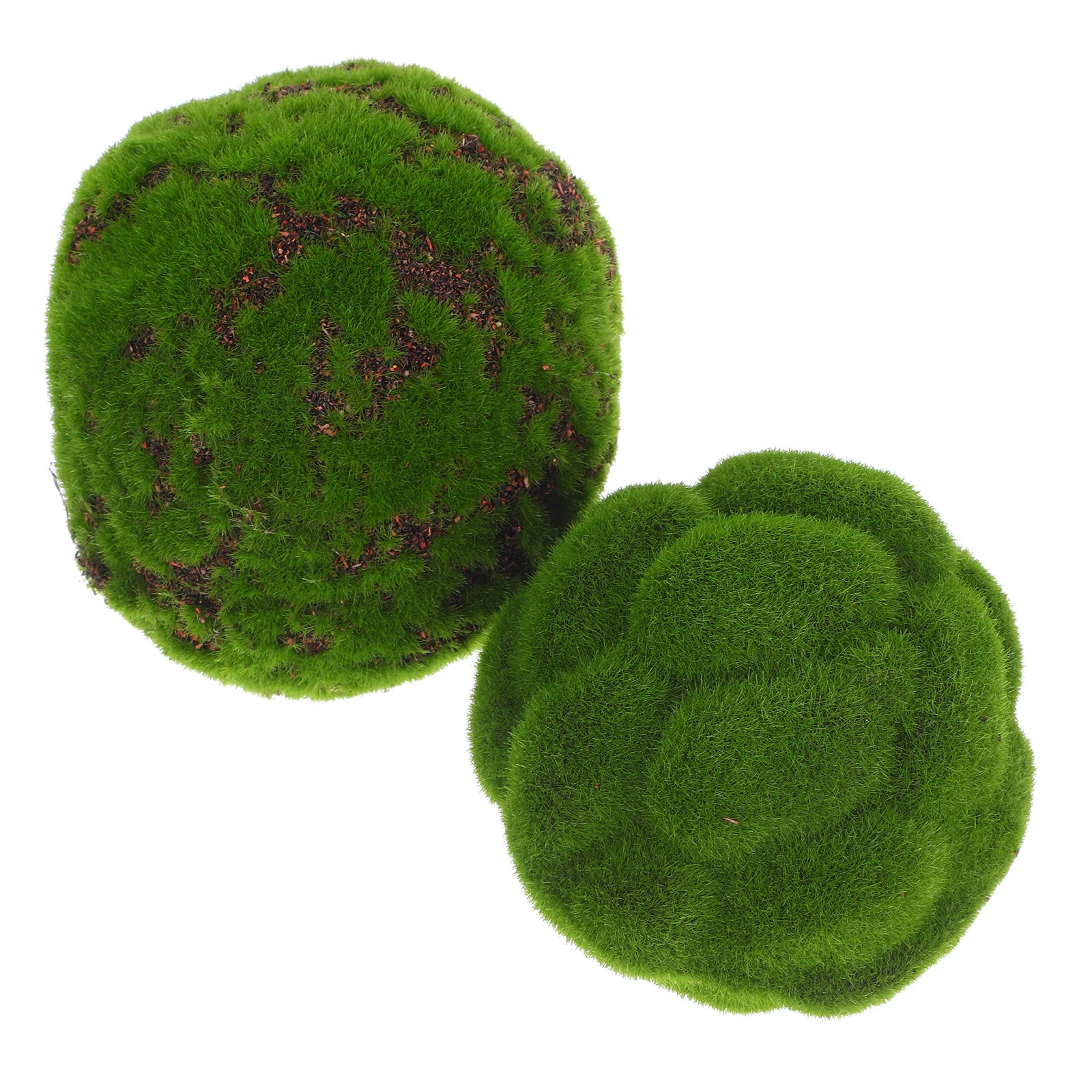 

2 Pcs Simulated balls Artificial Grass Green Topiary Decorative Plant Balls for Hanging Tree Planter Vase Filler Ornament