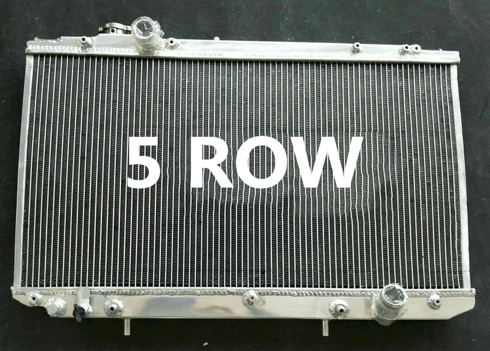 5 Row Aluminum Radiator For 1998-2005 Toyota Aristo S160 JZS161 2JZGTE Lexus GS GS300 GS400 98 1999 2000 2001 2002 2003 2004 05