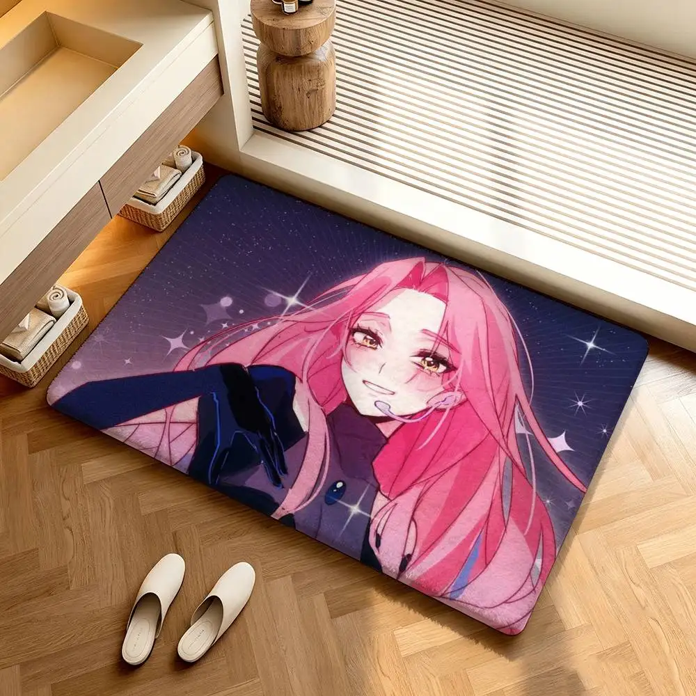 Anime Mizi  Shower Room Small Carpet Floor Mat  Absorbent Foot Mat Decorative Mat Soft and Comfortable