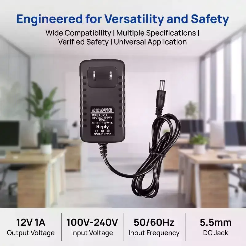 DC 12V 3A Power Adapter AC 100-240V Input Supply Charger Universal Switching Adapter Converter Plug For CCTV Camera DVR NVR LED