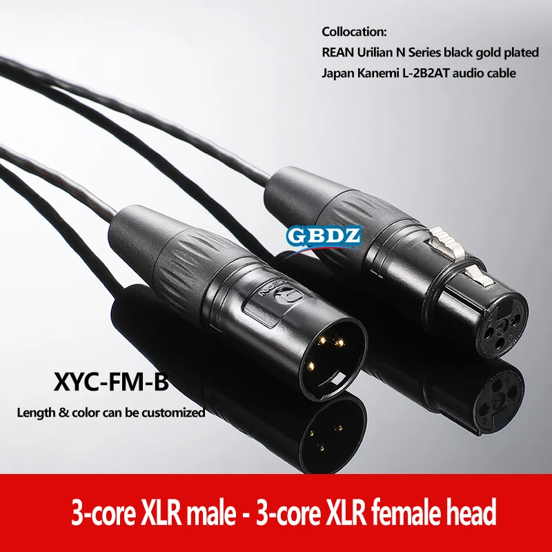 

XLR Male to Female Extension Cable L-2B2AT Gold-plated RCX3F RCX3M Customzied Plug XLR Mixer Speakers Microphone Audio Cable