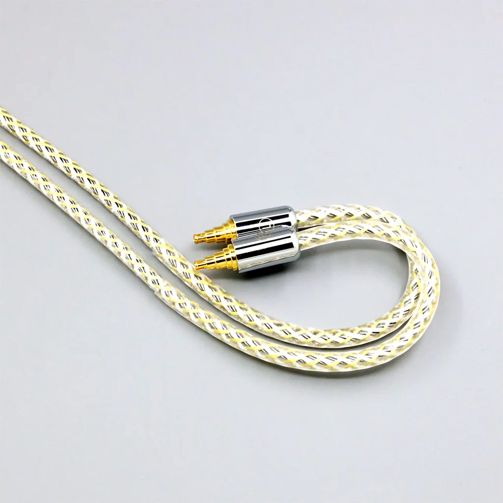 كابل سماعة أذن Litz Shielding فضي OCC لهاتف Sennheiser IE40 Pro IE40pro TypeS 23AWG 8946