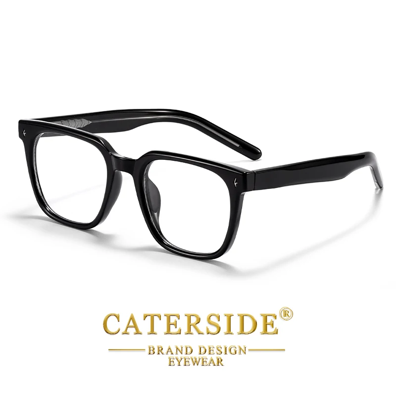 CATERSIDE Mode Herren Quadratische Brillengestell Tr-90 Rahmen Anti Blaues Licht Brillen Damen Täglich Einfache Dekorative Brillen – Detail 10