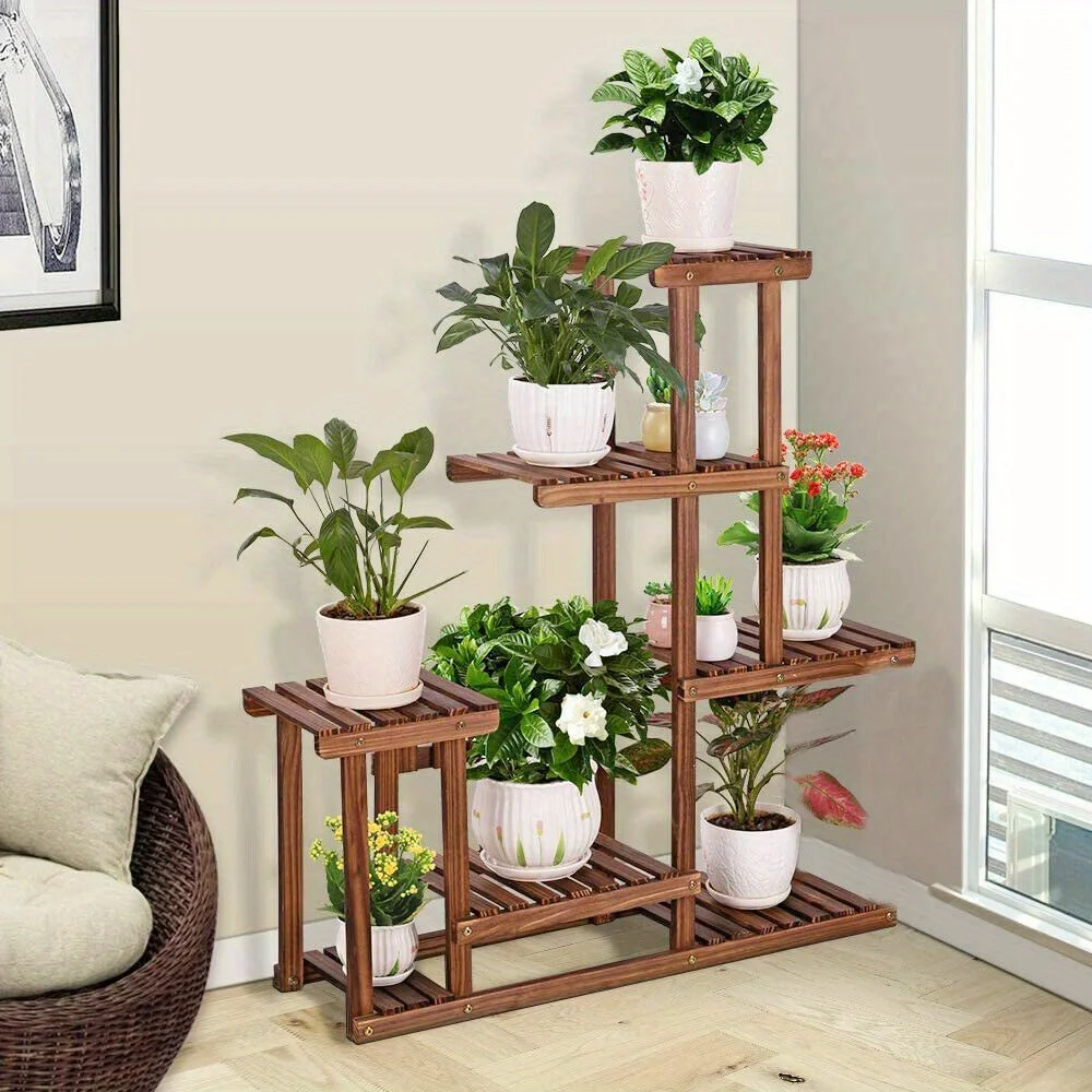 

9 Potted Organize Shelves Corner Plant Shelf Holder High Low Flower Rack Stand