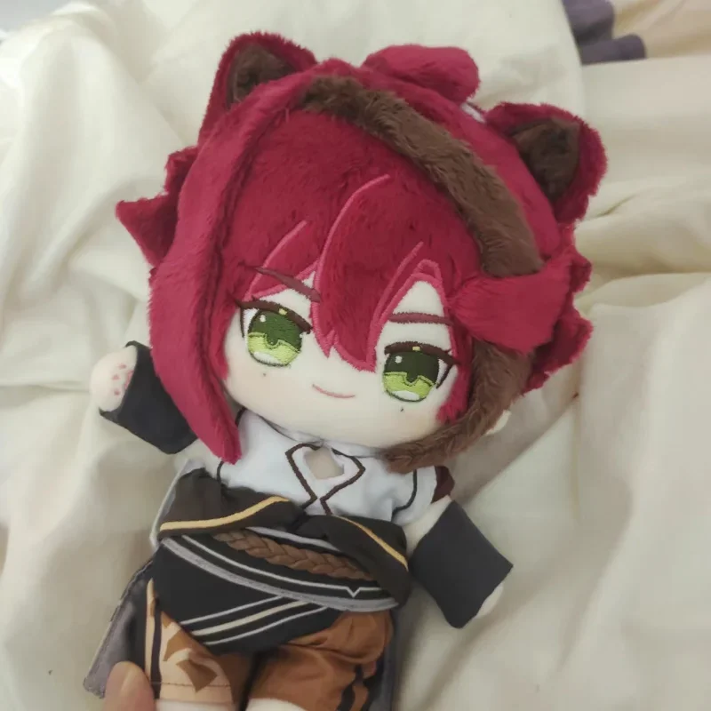 20 CM Game Anime a Set Shikanoin Heizou Cosplay Rabbit Fur Outfit Plush Doll and Cloth for Children Christmas Gifts