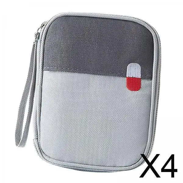 Compact Medicine Storage Pouch Durable Polyester Emergency Kit Bag for Office Home Car Businesses Survival