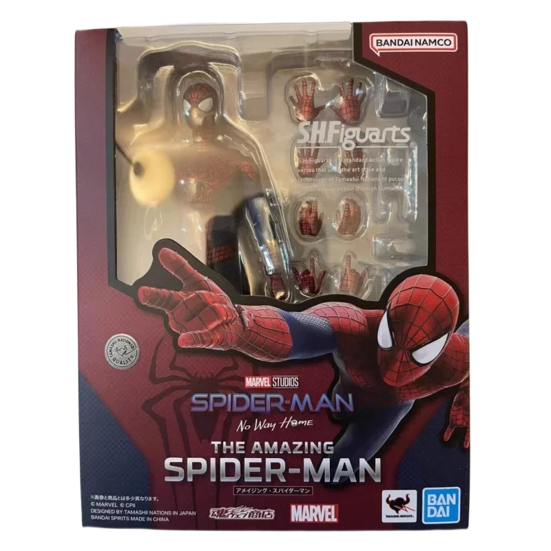 Genuine Bandai The Amazing Spider Man No Way Home SH Figuarts SHF Anime Action Figures Model Figure Gift for Toys Hobbies Kids