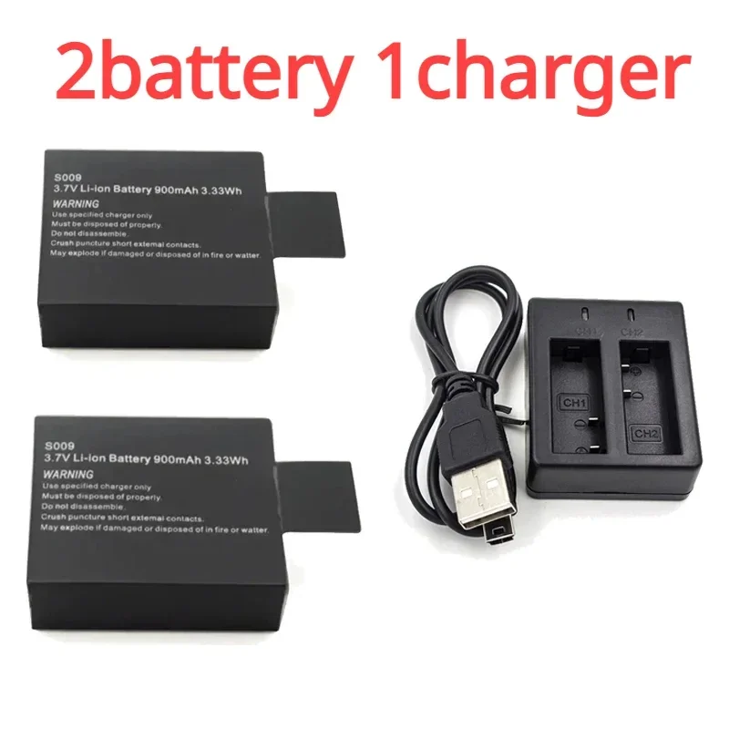 GJUELIRRA 3,7 V 900 mAh wiederaufladbarer Li-Ionen-Akku für SJ4000 SJ5000 SJ6000 WIFi SJCAM Sport Action Kamera DV SJ dedizierter Akku 8