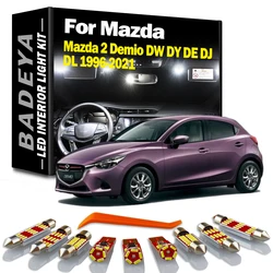 BADEYA LED Interior Map Dome Light Kit For Mazda 2 Demio DW DY DE DJ DL 1996-2015 2016 2017 2018 2019 2020 2021 Canbus No Error