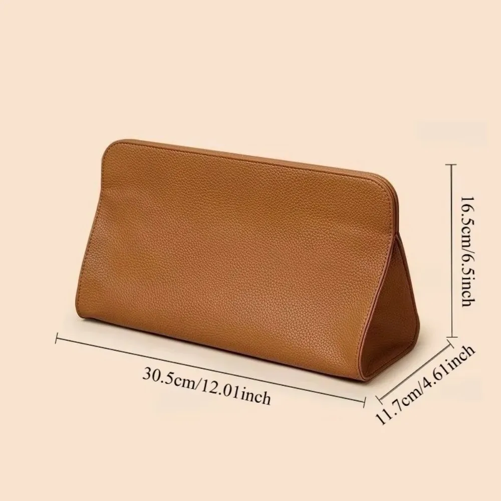 Large Capacity Hair Dryer Storage Bag Dustproof Magnetic Closure Curling Iron Storage Bag Durable Leather