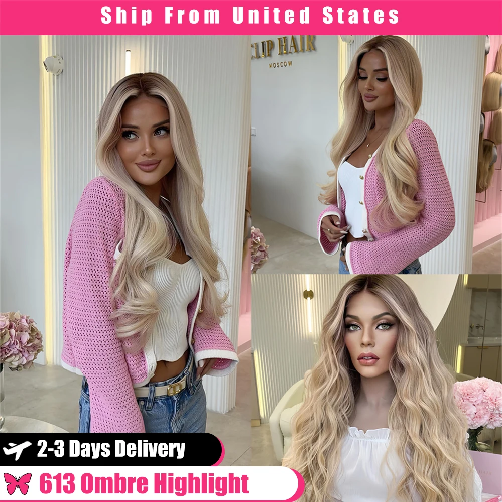 

Ombre Highlight Milk Tea Blonde Wigs Human Hair 13x4 Lace Front Wigs Human Hair For Women Pre Plucked Body Wave Human Hair Wigs