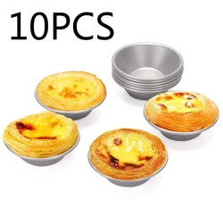 10 Slices Cake Style Oven Round Baked Eggs in Tin Foil Cake Tool Tart Mold Baking Accessories  Baking Tools for Cakes