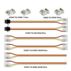 PAUTIX COB RGBIC LED Strip 3 PIN connettori Set 12mm Extension strip to wire connettore per COB RGBIC LED Strip Light