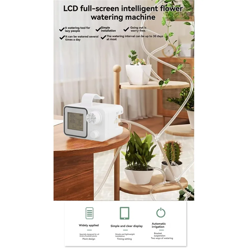 Sistema de rega automática THIVN-Smart Sistema de rega automática de plantas em vasos com gotejador ajustável