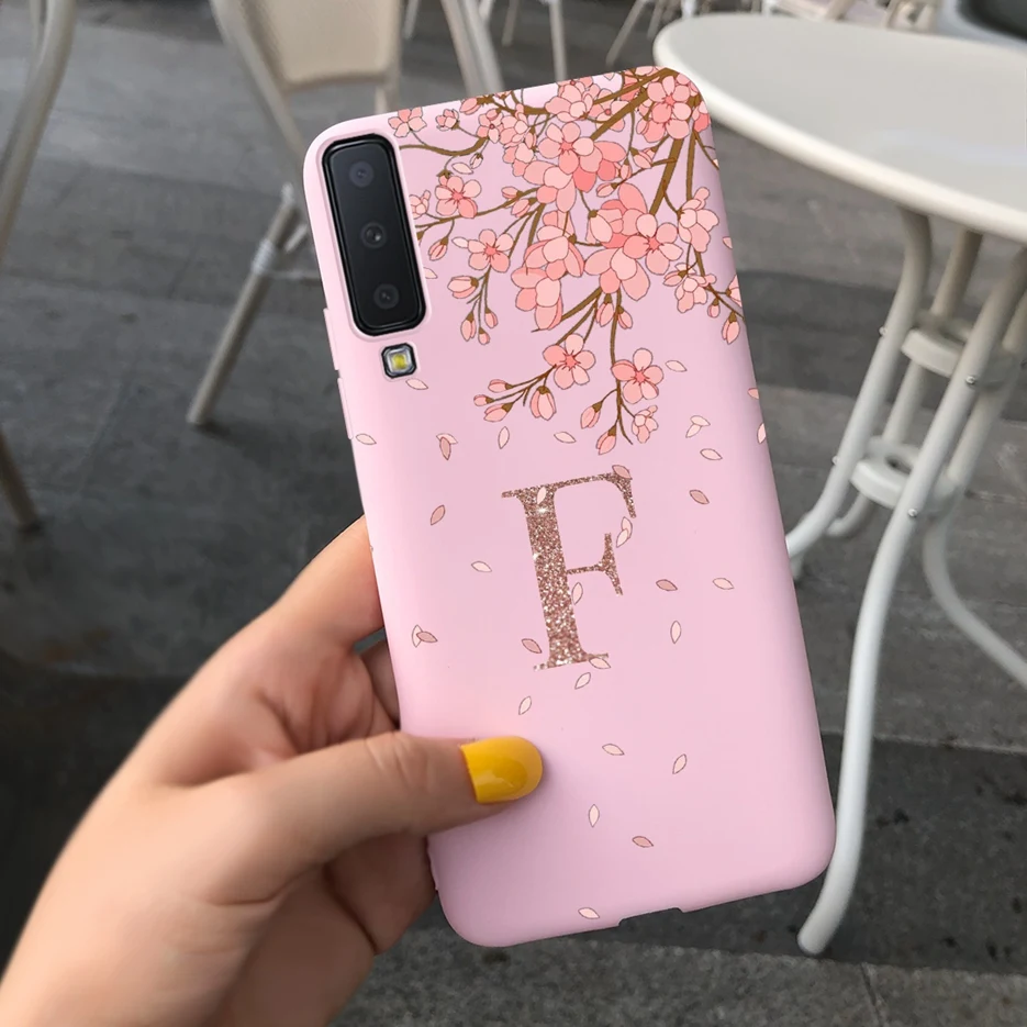 For Samsung Galaxy A7 2018 Case SM-A750F Cute Crown Letters Cover Silicone Soft TPU Phone Case For Samsung A7 2018 A750F Bumper