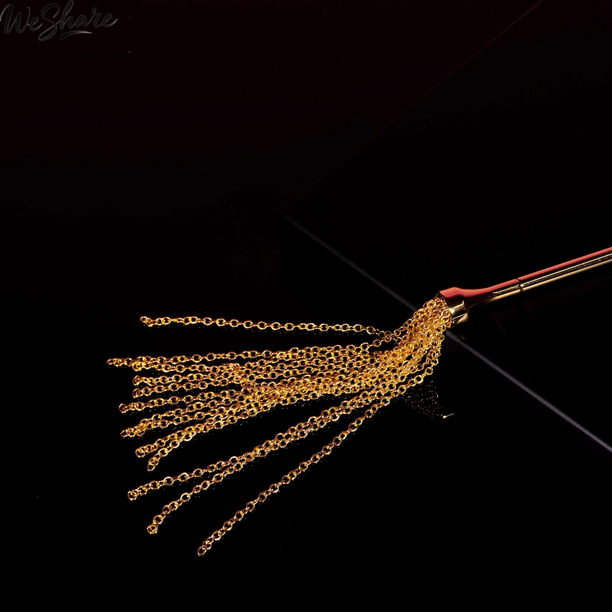 ريشة دغدغة قابلة للفصل بمقبض معدني ريش أسود طبيعي للعب الحسي BDSM لعبة دغدغة للأزواج المداعبة #4