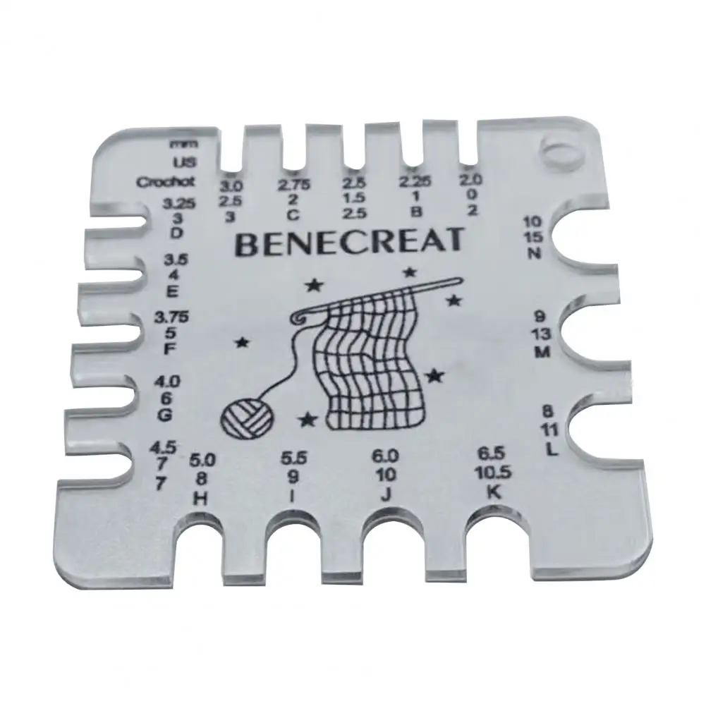 Knitted Ruler Acrylic Knitting Gauge Rulers Essential Crochet Tool Set for Spinners Yarn Measuring 6 Styles Yarn Wrap Per Inch