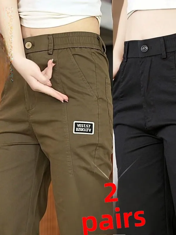 

Spring Autumn Men's Casual Straight Leg Pants Faionable Versatile Busin Work Slimming Anti-Wrinkle Long Trousers
