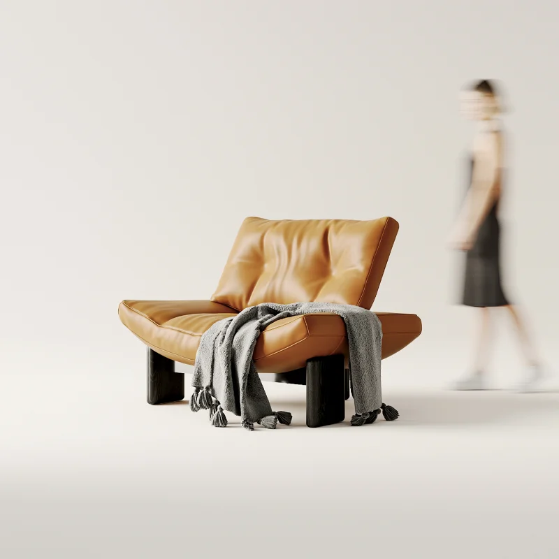 ماكياج الجلود كراسي غرفة المعيشة مريحة بار البراز Tumbonas كراسي غرفة المعيشة مضمد غرفة نوم Fauteuil شرفة الأثاث #4