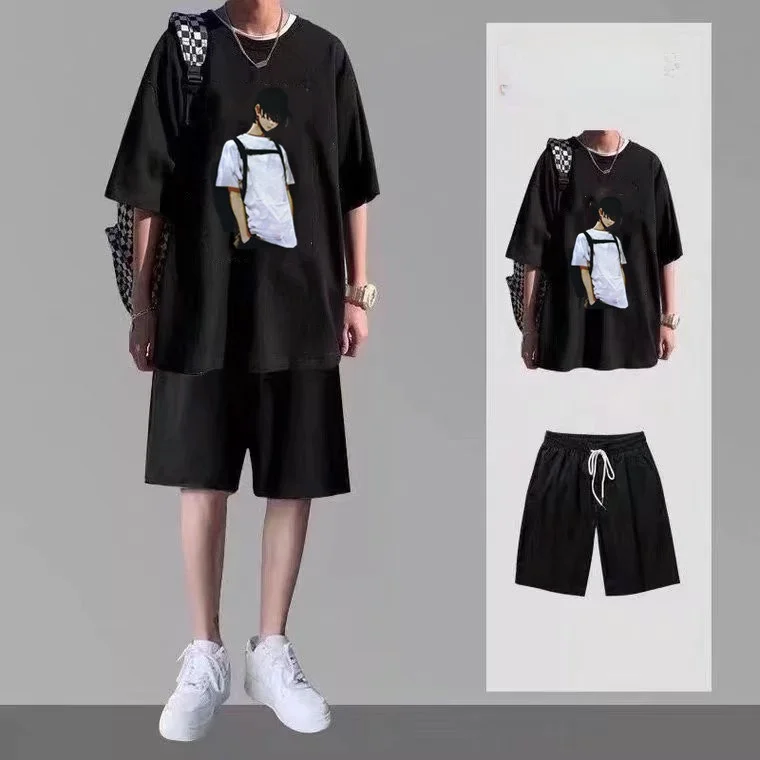 

Летний спортивный костюм для мужчин: модный комплект из полиэстера для подростков и старшеклассников