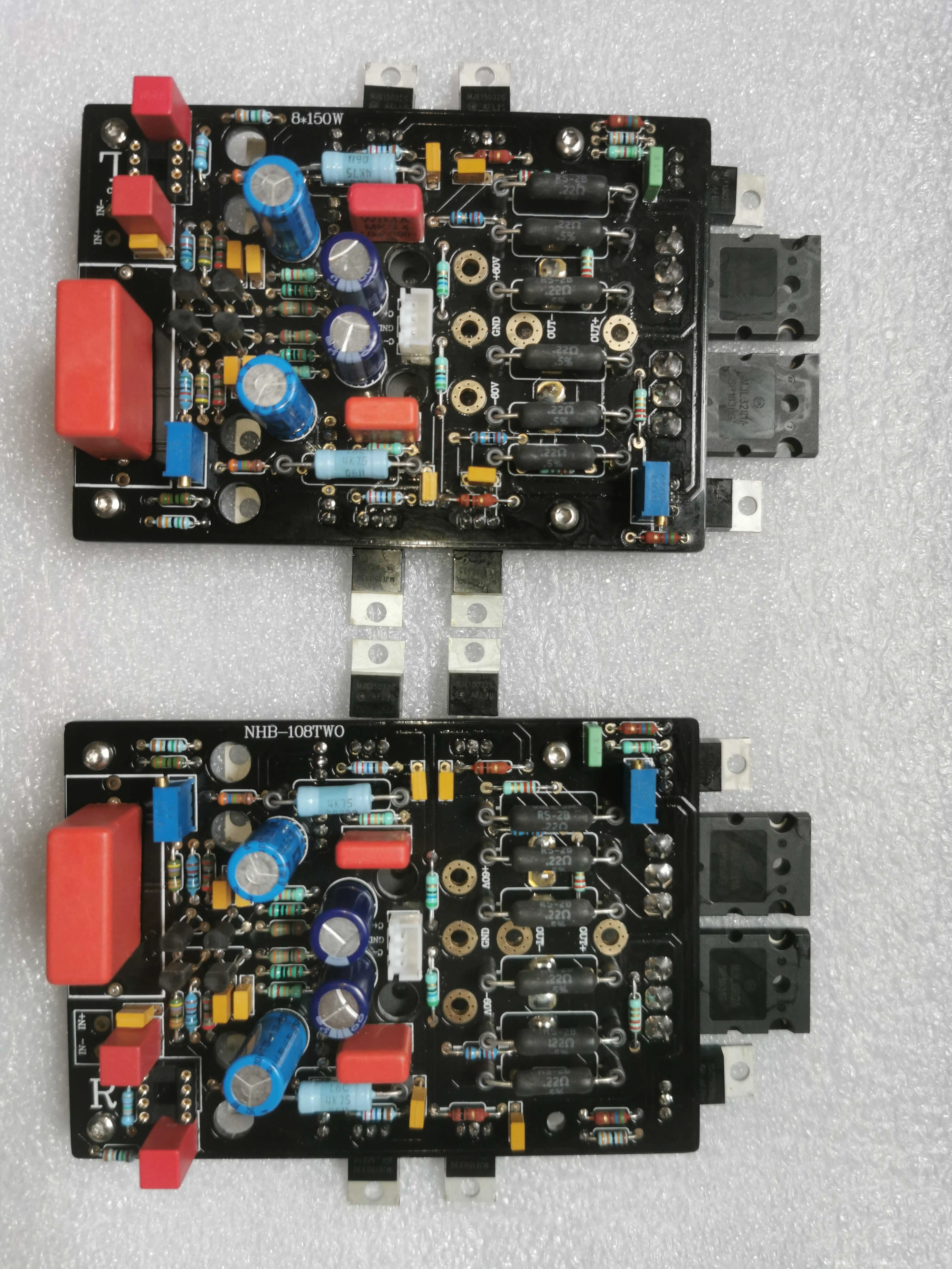 Re-gravado Dual Mono traseira Stage PCB Board, dois pares de tubo, baixa distorção, saída NHB-108two Low