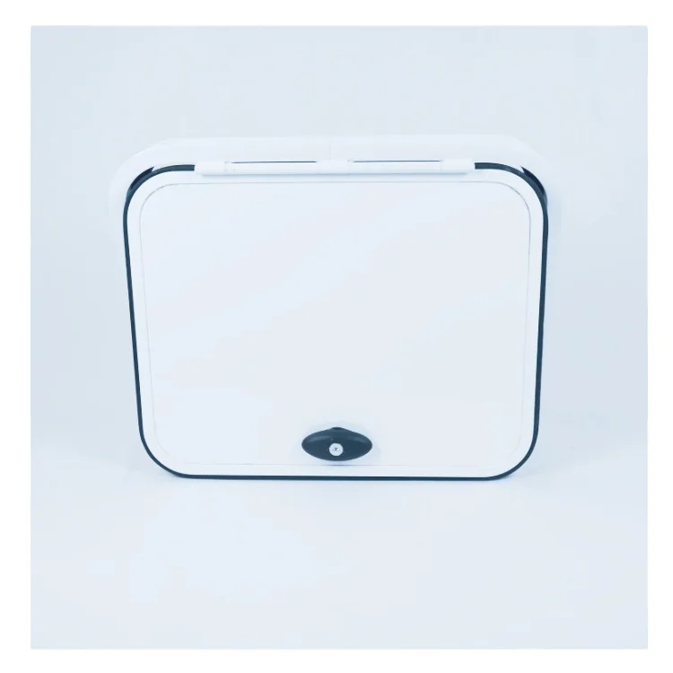 Quick Installation White Door Frame and White Door Panel 500*350mm Four Round Corner RV Caravan Trailer Locker Door,Custom Sizes