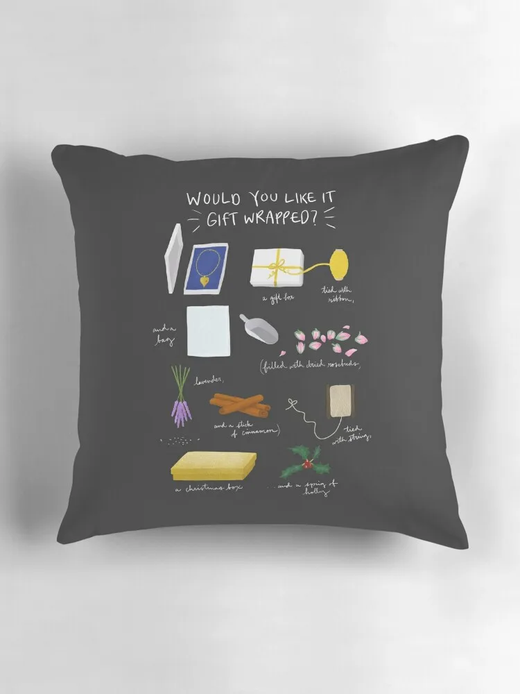 الحب في الواقع - هل تفضل هدية ملفوفة؟ الحبر الأبيض رمي وسادة أريكة وسادة غطاء وسادة ديكور الوسائد الفاخرة أريكة #3