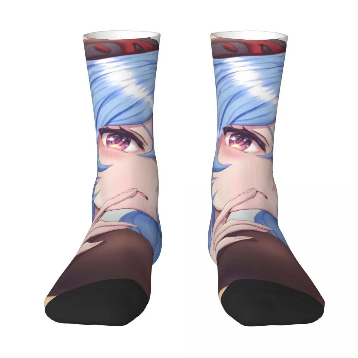 Ganyu Genshin Socks Japanese Manga Gothic Stockings Girls Breathable Running Sports Socks Autumn Printed Non Slip Socks