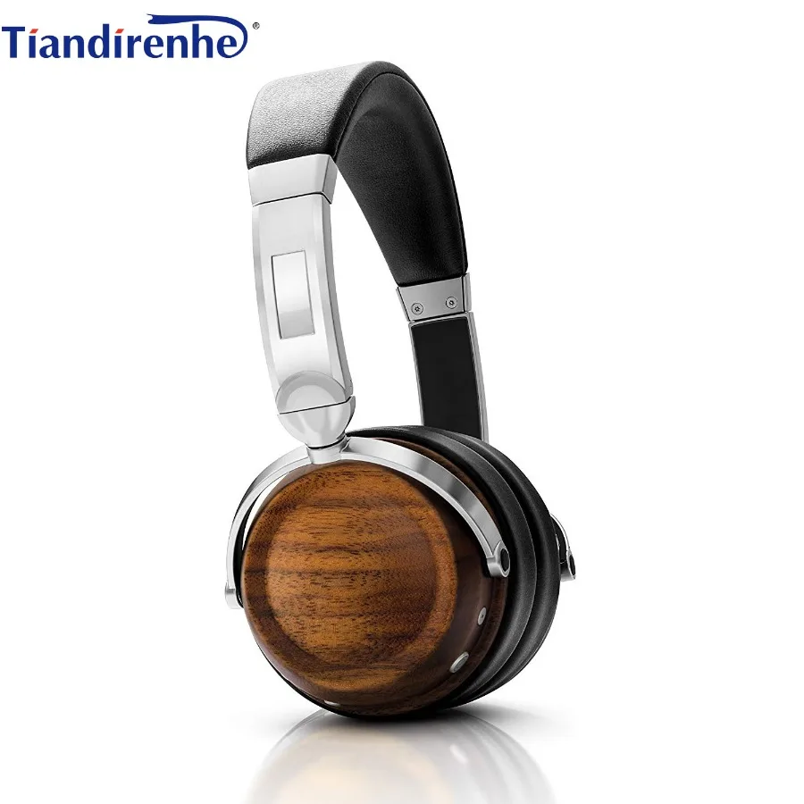 Tiandirenhe جديد V1 الجوز سبائك سماعة رأس بخاصية البلوتوث كوالكوم 3034 رقاقة 40 مللي متر ديناميكية خشبية فوق الأذن HIFi باس سماعة رأس ستيريو