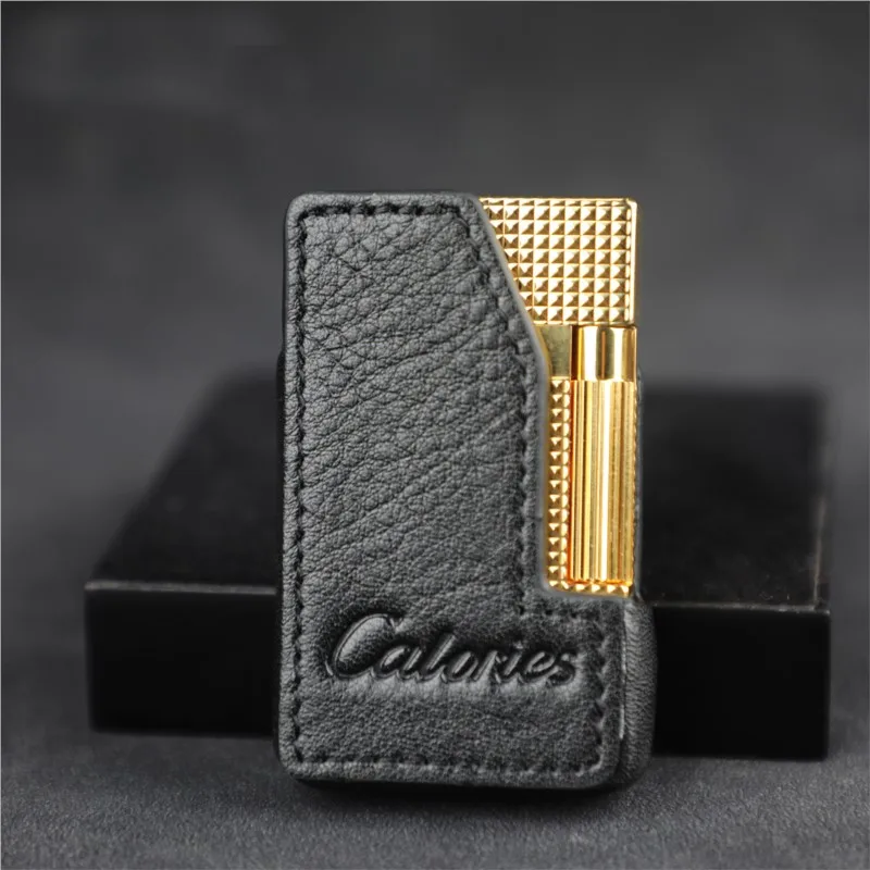 2026 Cigarette Lighter Protective Bag Creative Genuine Leather Lighter Holder Case Black Handmade Lighter Bag Smoking ToolsLI615