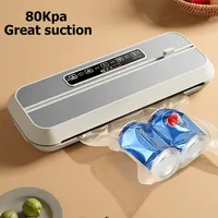 2025 110V/220V Food Vacuum Sealer Wet And Dry Dual-purpose Touch Household Vacuum Packaging Machine With Free 10pcs Vacuum Bags