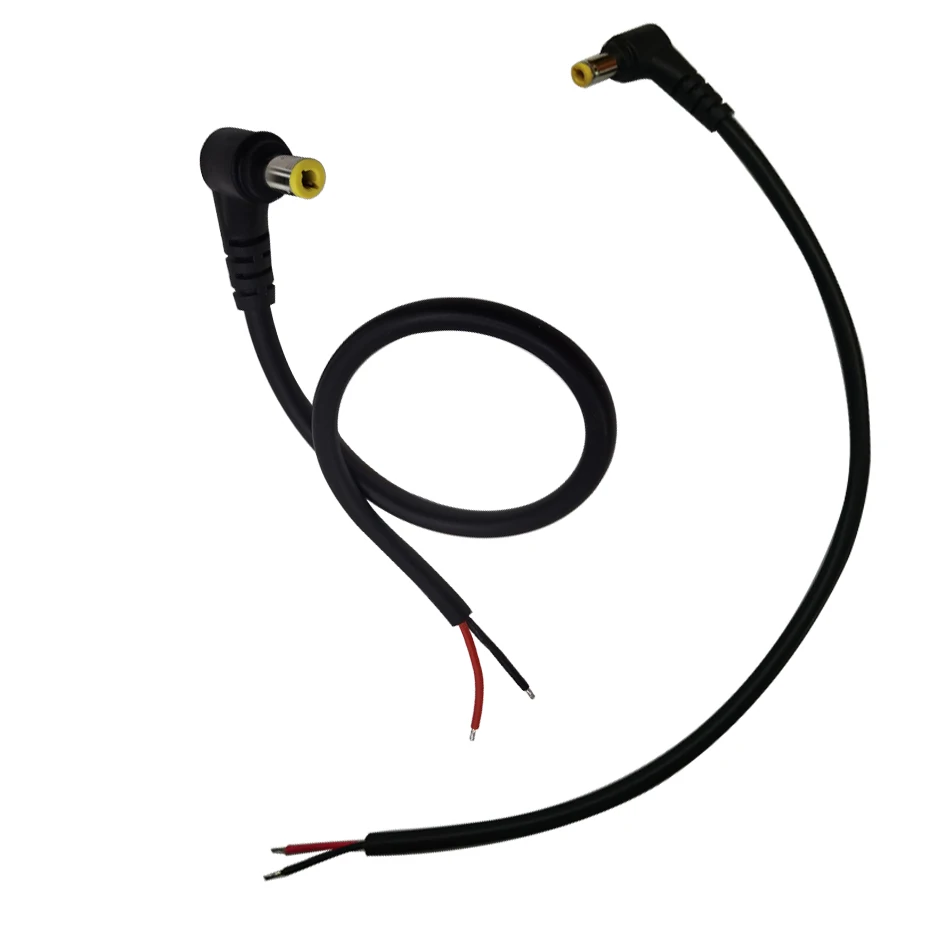 16AWG 18AWG Male L-Shaped DC Power Connector Stripped 5.5X2.1mm 2.5mm Right Angle DC Power Cable 30cm 5pcs/10pcs/20pcs
