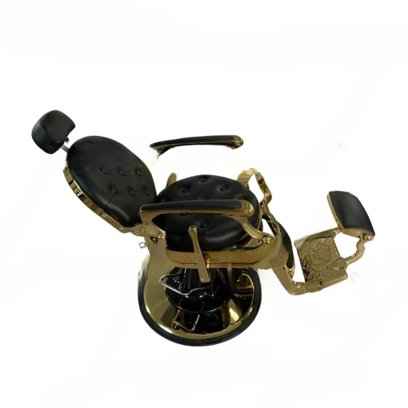 

Barber Barber Chair Gold Base Salon Furniture Men's Barber Chair
