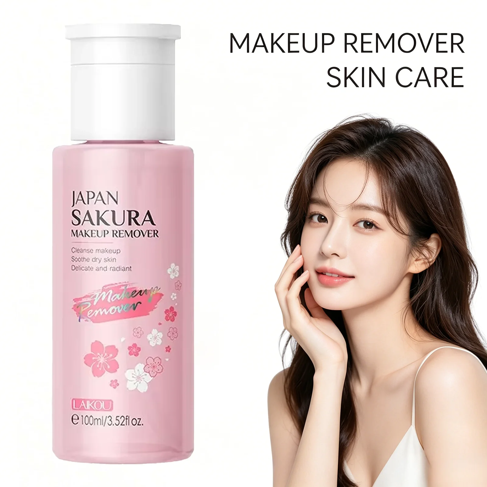 LAIKOU 100ml Eye Lip Face Makeup Remover Liquid Gentle Portable Cleansing Water Travel Skin Care Cosmetic