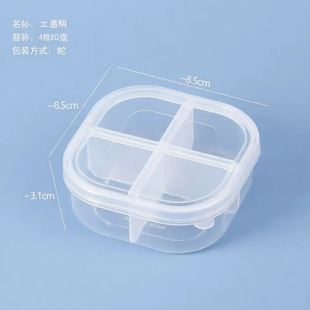 Transparent Plastic Sorting Cups For Slime Clay Putty Storage Airtight Organizer Boxes For DIY Craft Items