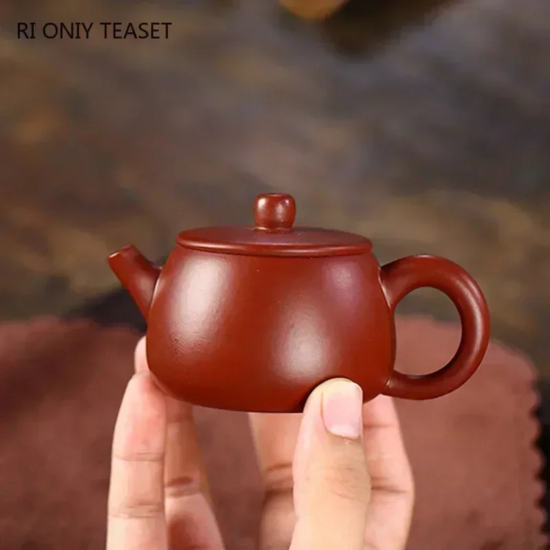 85ml Chinese Yixing Handmade Purple Clay Teapot Small Capacity Ball Shaped Infuser Tea Pot Beauty Kettle Authentic Zisha Tea Set