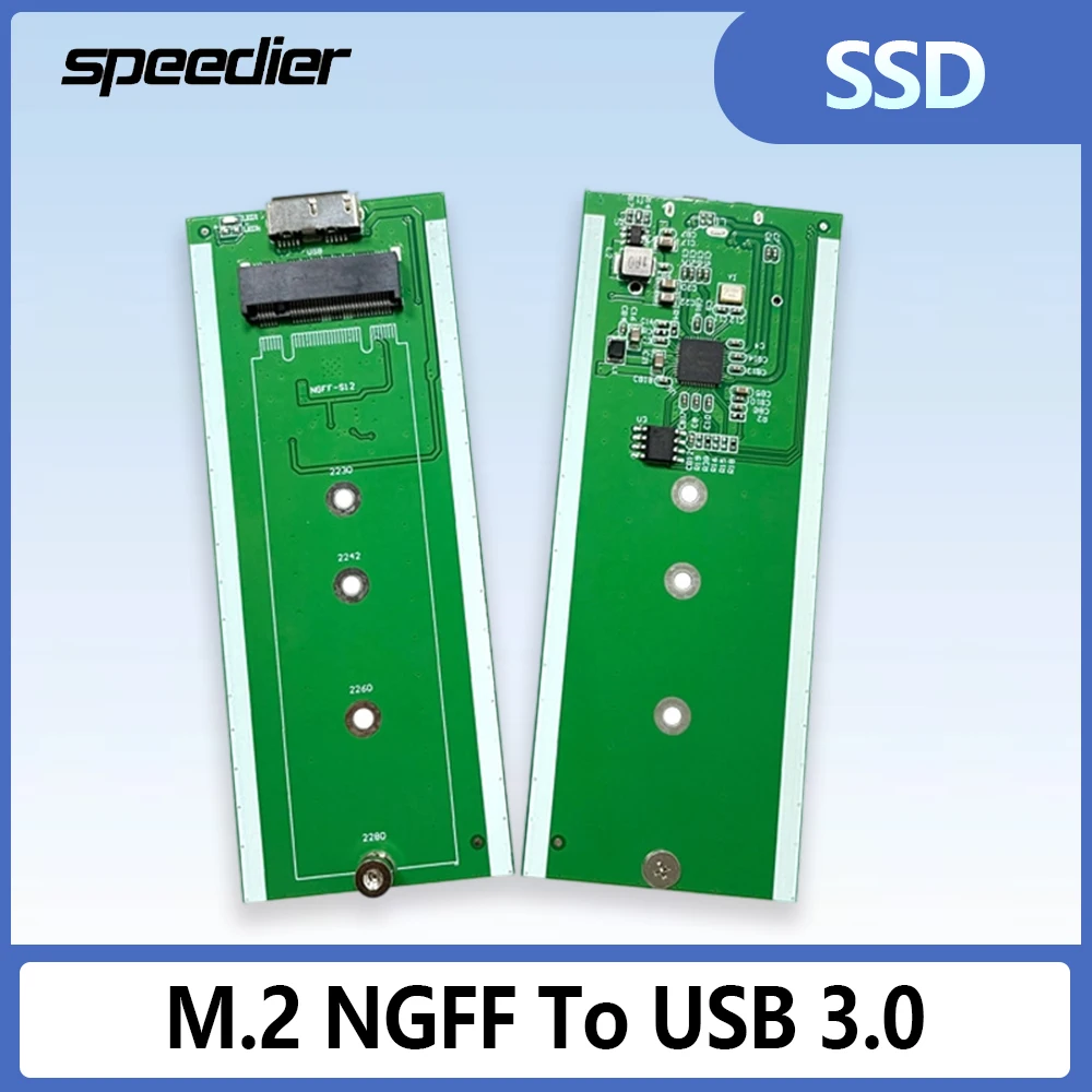 

Speedier M.2 SSD / NGFF To USB 3.0 Portable Hard Drive Enclosure Adapter Board for External Portable Hard Drive Enclosure