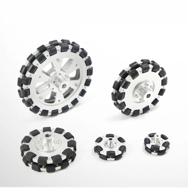 Aluminum Alloy 40KG Load Omnidirectional Wheel Fulai Tires 127 152 203mm Omni Wheel Robot Ros Platform Omnidirectional Motion