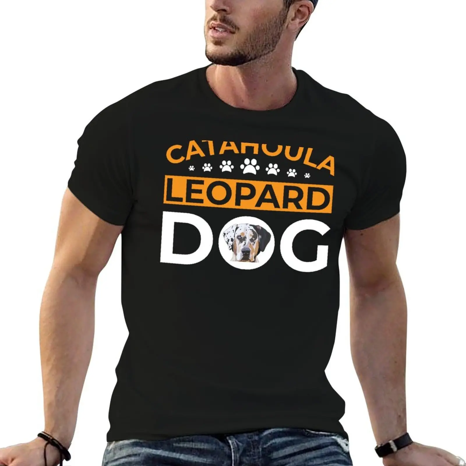 

Catahoula Leopard Dog T-Shirt t shirt man plain t shirts for man pack white t shirts cotton 100% T-Shirt