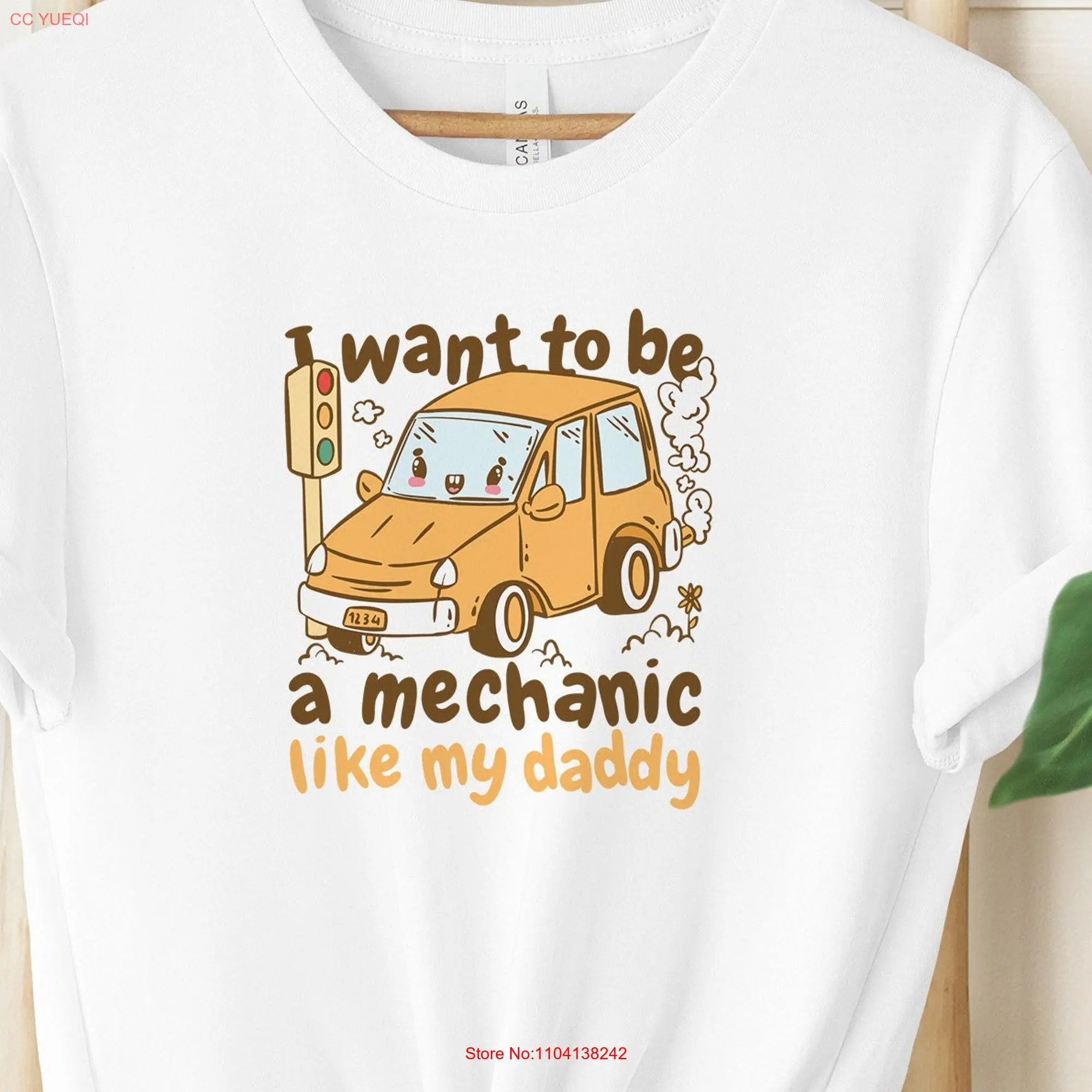 I Want To Be A Mechanic Like My Daddy T Shirt Garage and Workshop Father's Day Automotive Repair Car