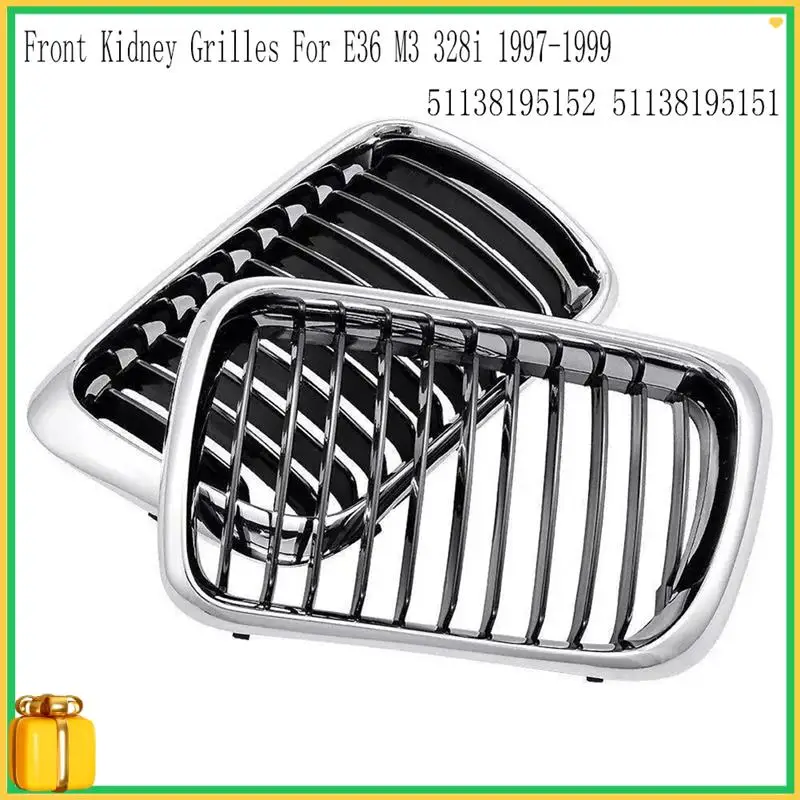 

Premium Front Kidney Grilles Racing Grills Kidney Grilles For BMW E36 51138195151 51138195152 For BMW 3 Series Kidney Grilles