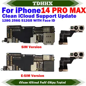 Bilashmart American LL/A E SIM / Dual SIM Version Logic Main Board iPhone 14 Pro Max Clean iCloud Motherboard Chips Mainboard