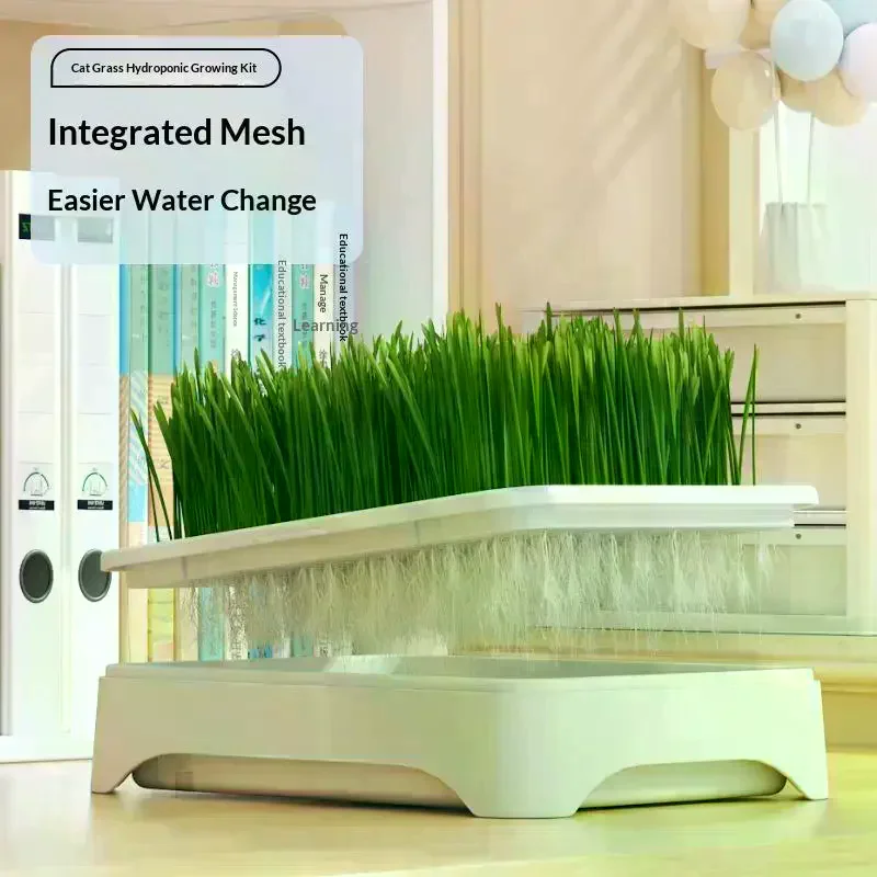 Cat Grass Planting Basin Soilless Culture Wheat Seedling Pot Kitten Grass Hydroponic Device Horticultural Planting Pot Pet